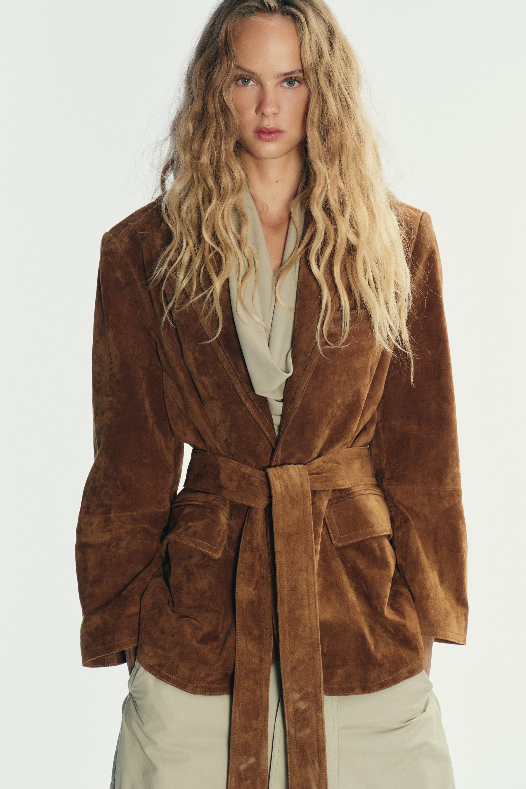 Suede leather jacket