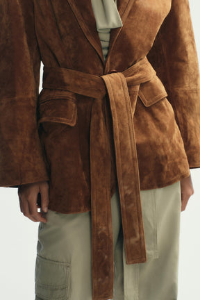 Suede leather jacket