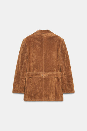 Suede leather jacket