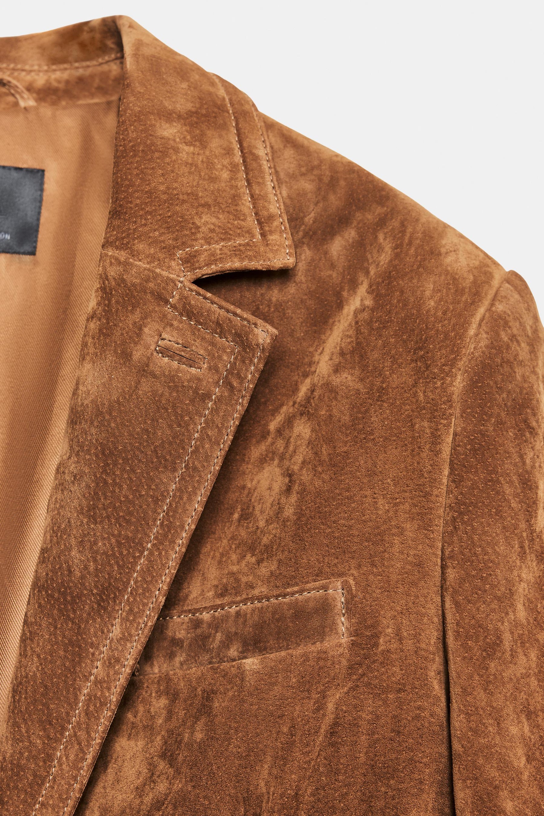 Suede leather jacket