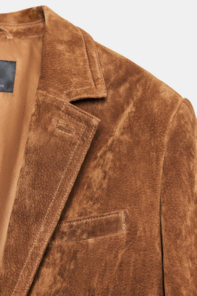 Suede leather jacket