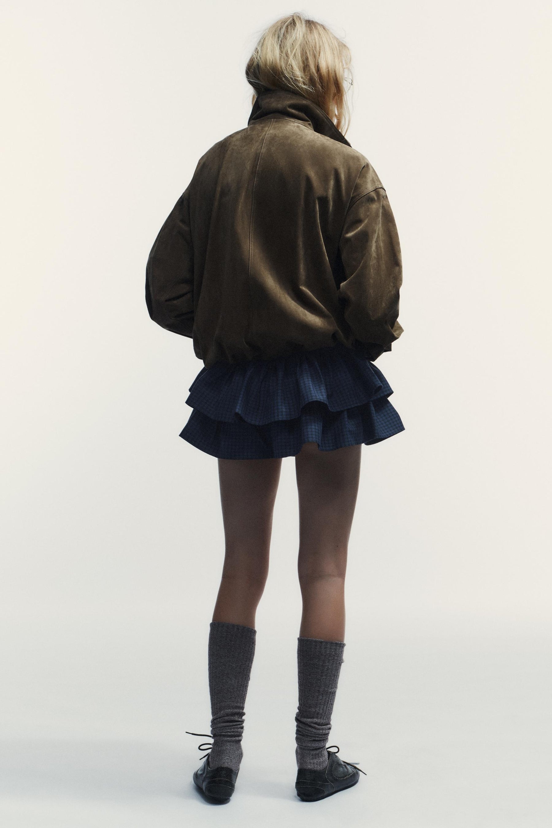 Suede leather jacket