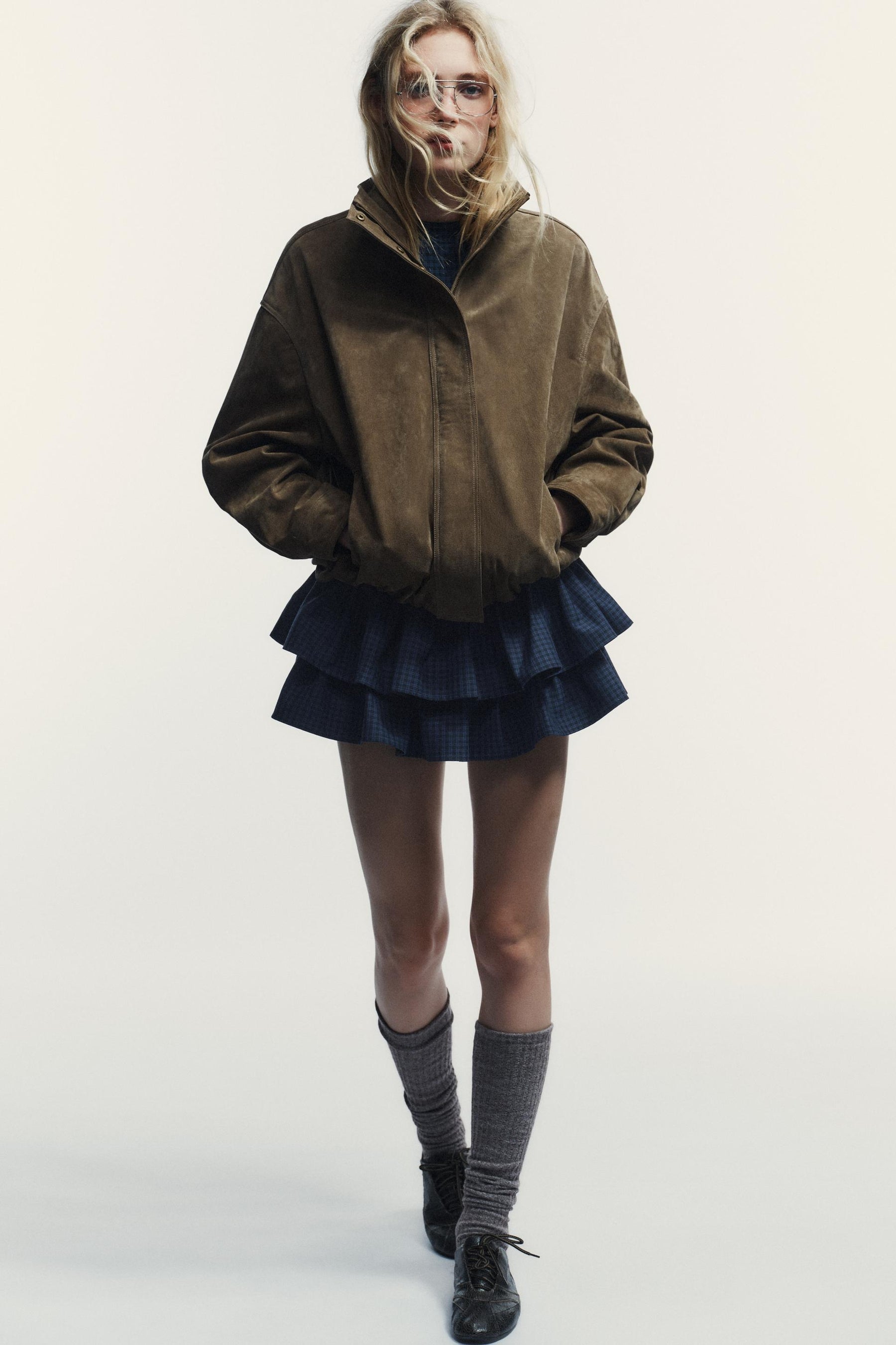 Suede leather jacket