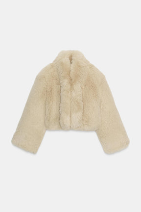 SHORT FAUX FUR COAT - Image 6