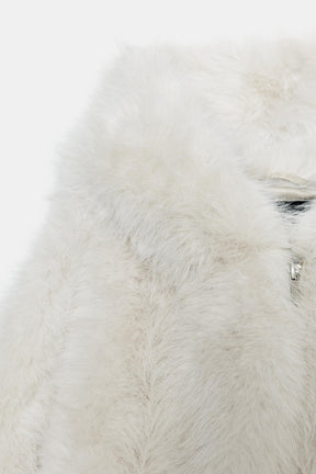 Faux fur hooded coat