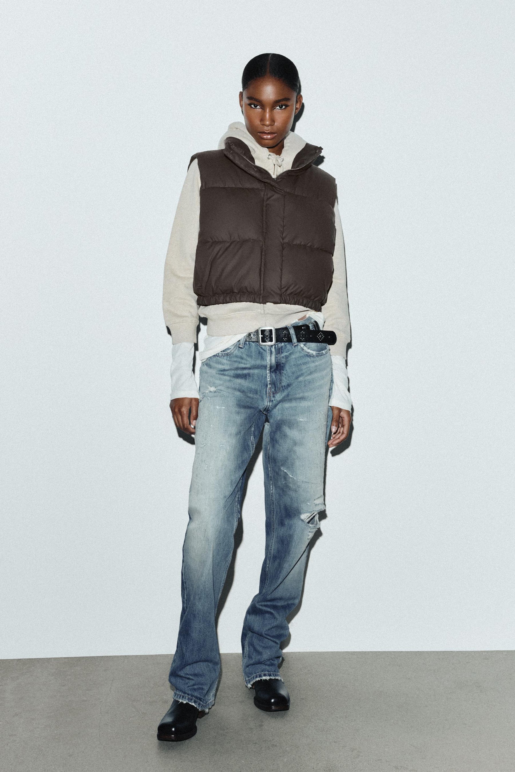 RUBBERISED PADDED GILET - Image 1