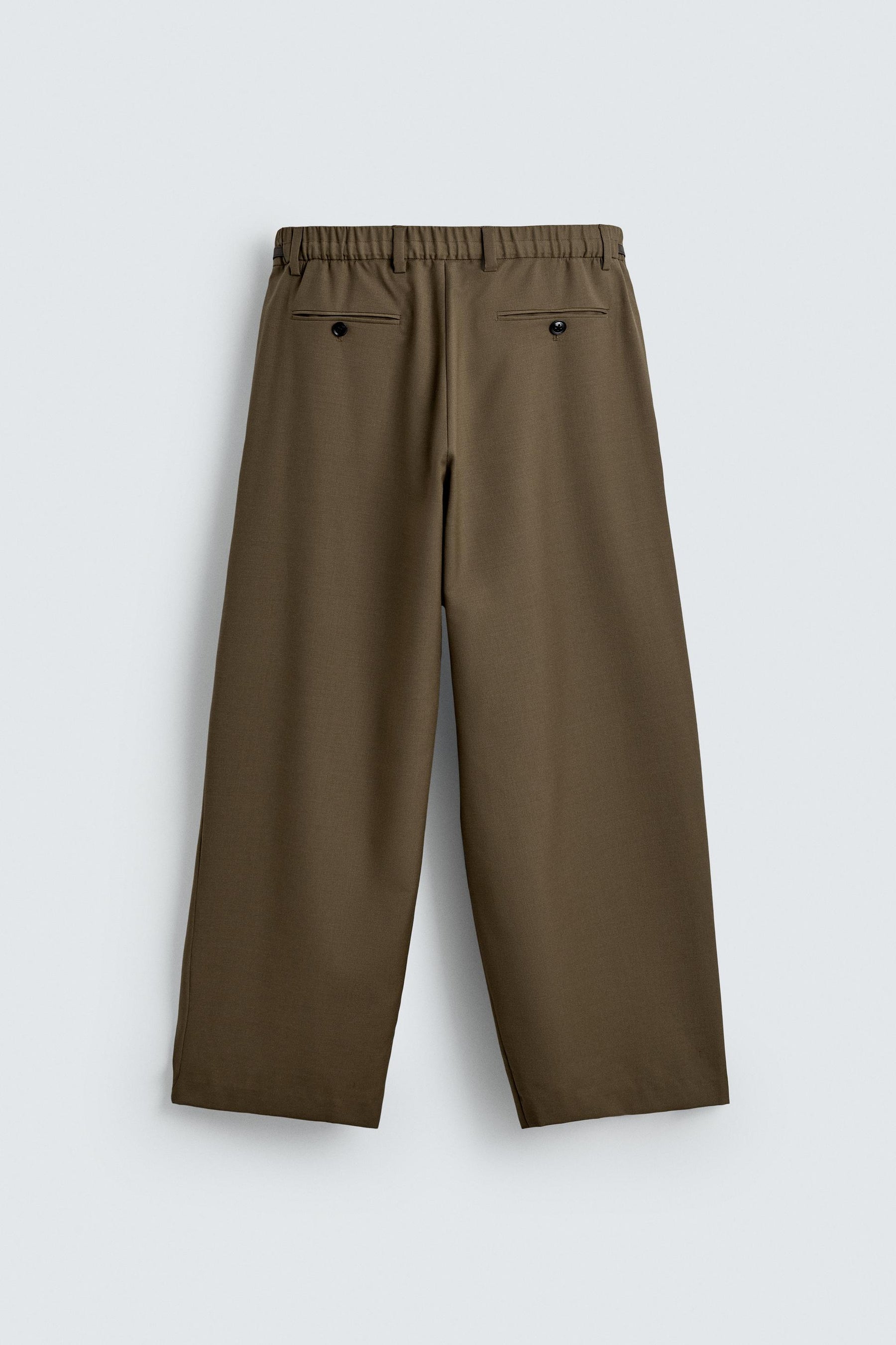 Draped Cross-Detail Trousers