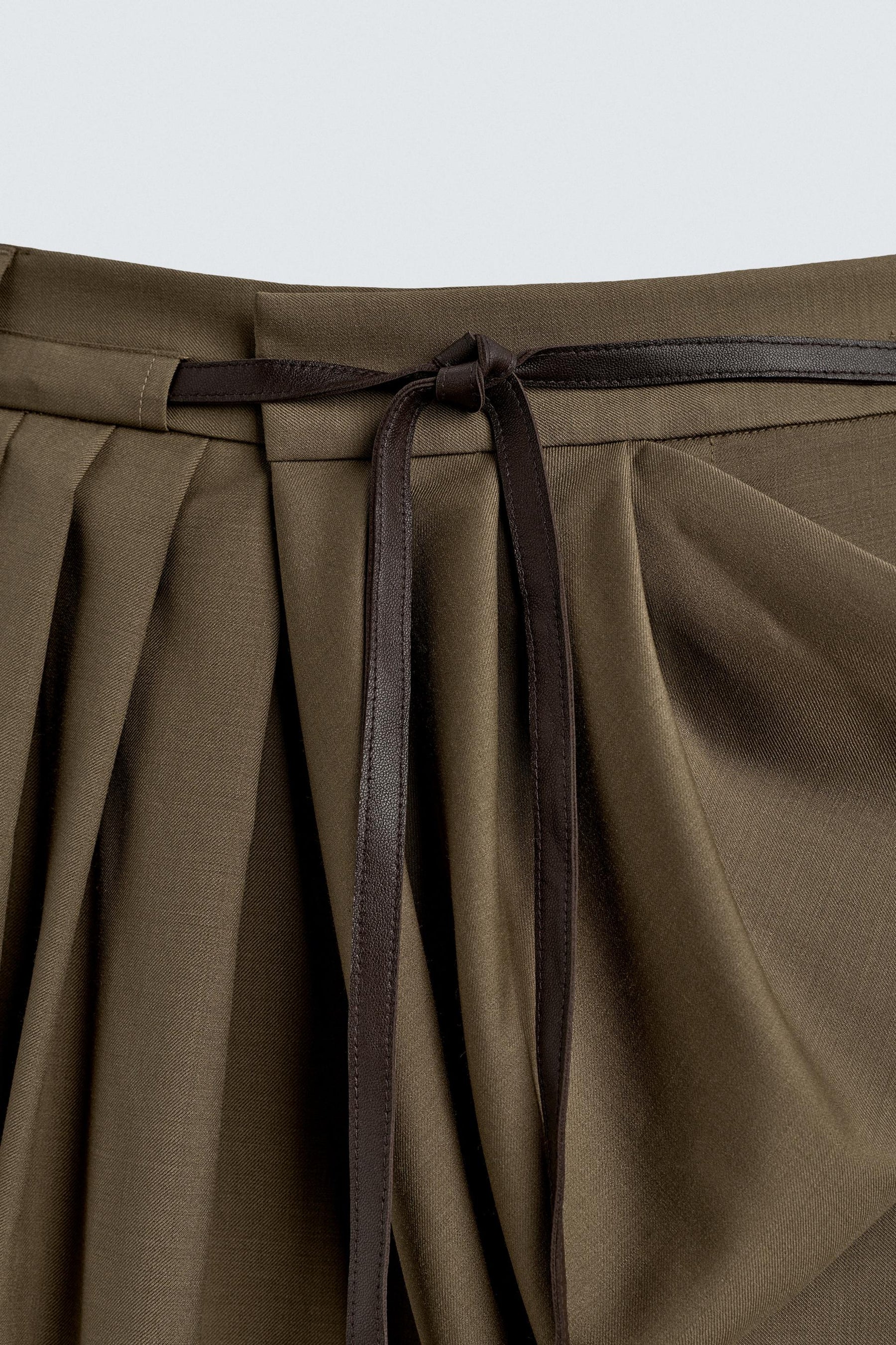 Draped Cross-Detail Trousers