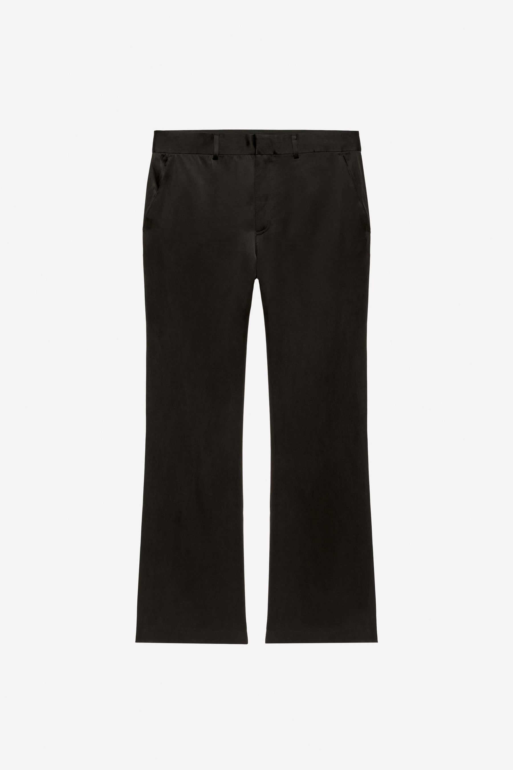 Viscose-Silk Flare Fit Trousers