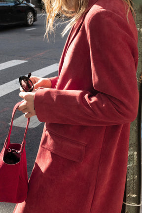 FAUX SUEDE FROCK COAT - Image 3