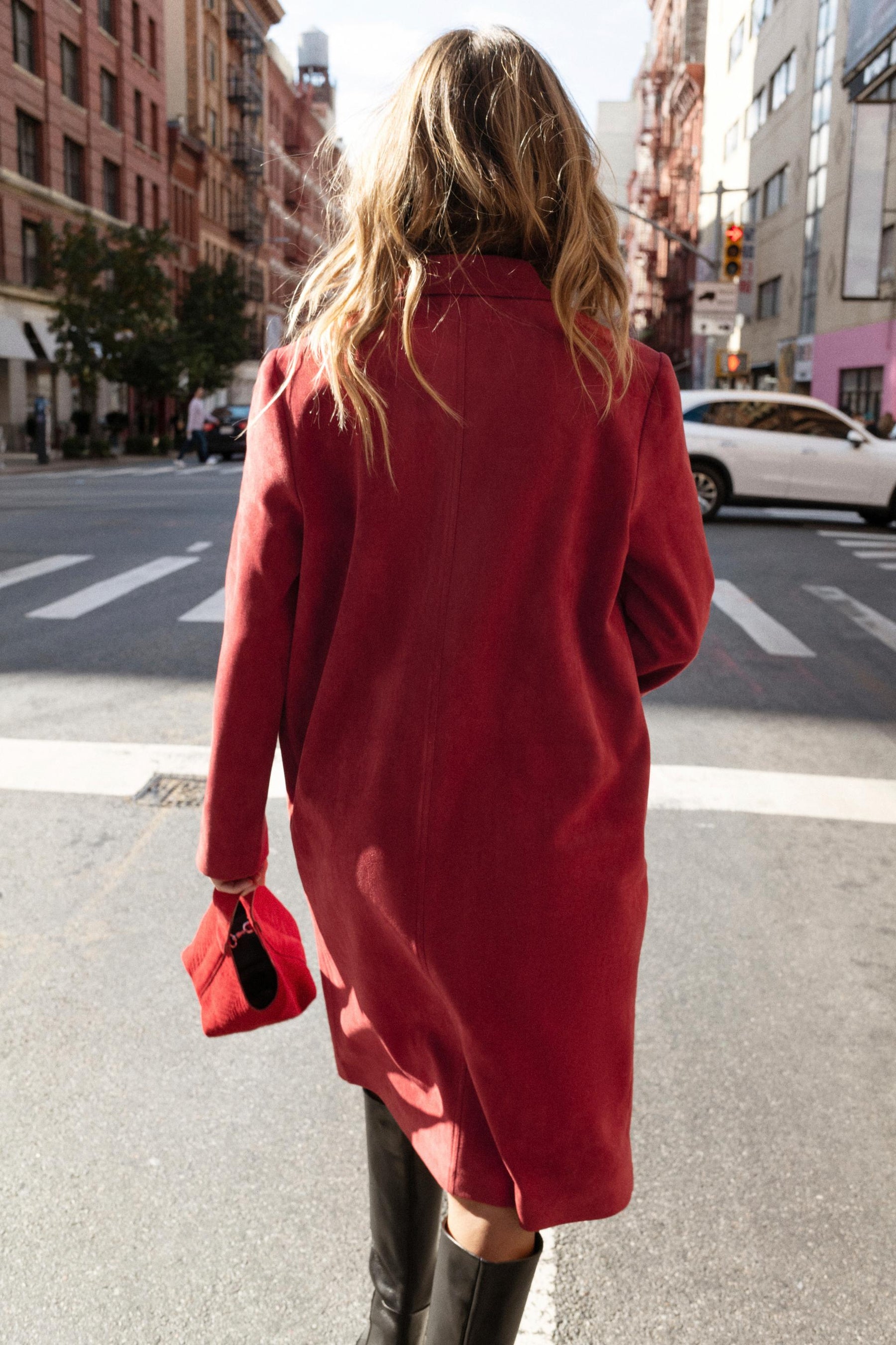 FAUX SUEDE FROCK COAT - Image 4