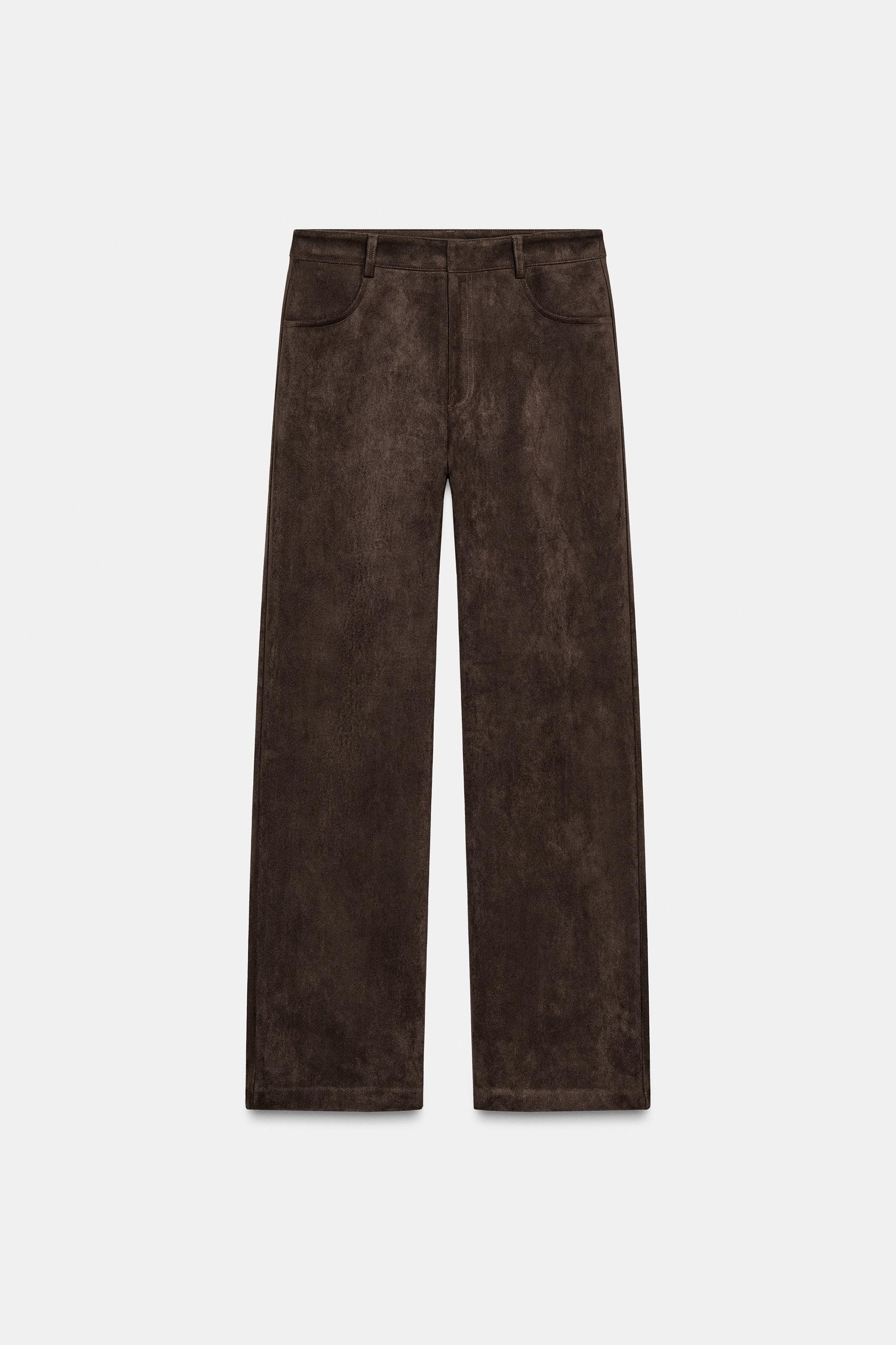FAUX SUEDE TROUSERS