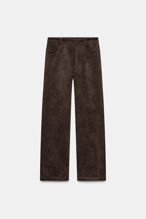 FAUX SUEDE TROUSERS