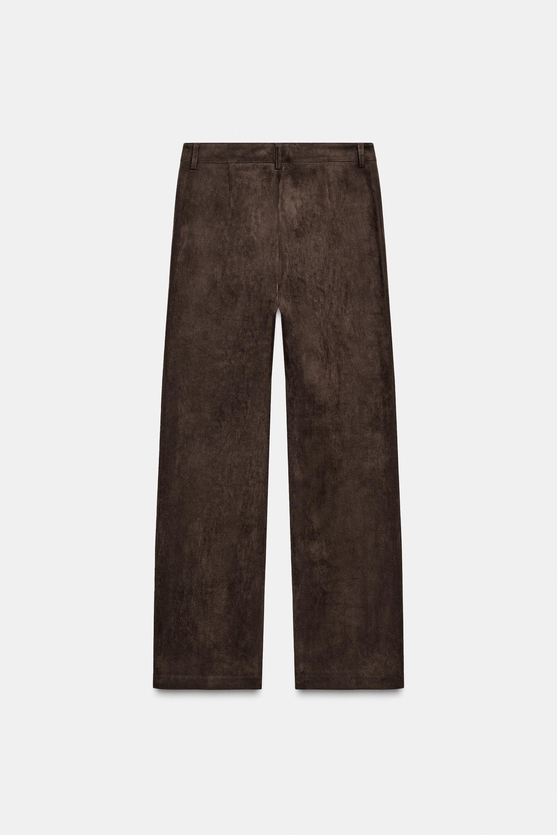FAUX SUEDE TROUSERS