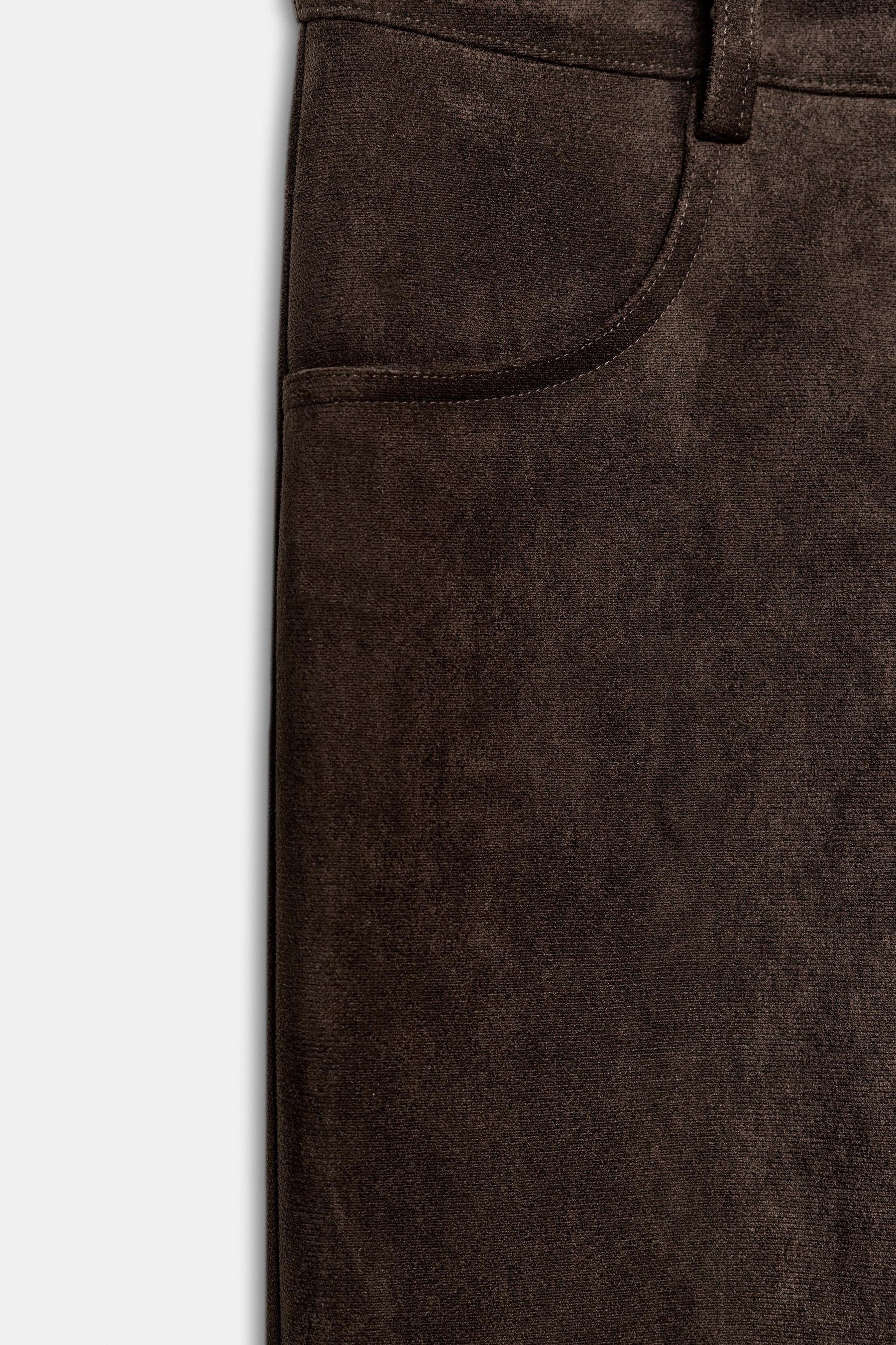 FAUX SUEDE TROUSERS