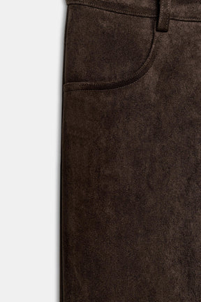 FAUX SUEDE TROUSERS