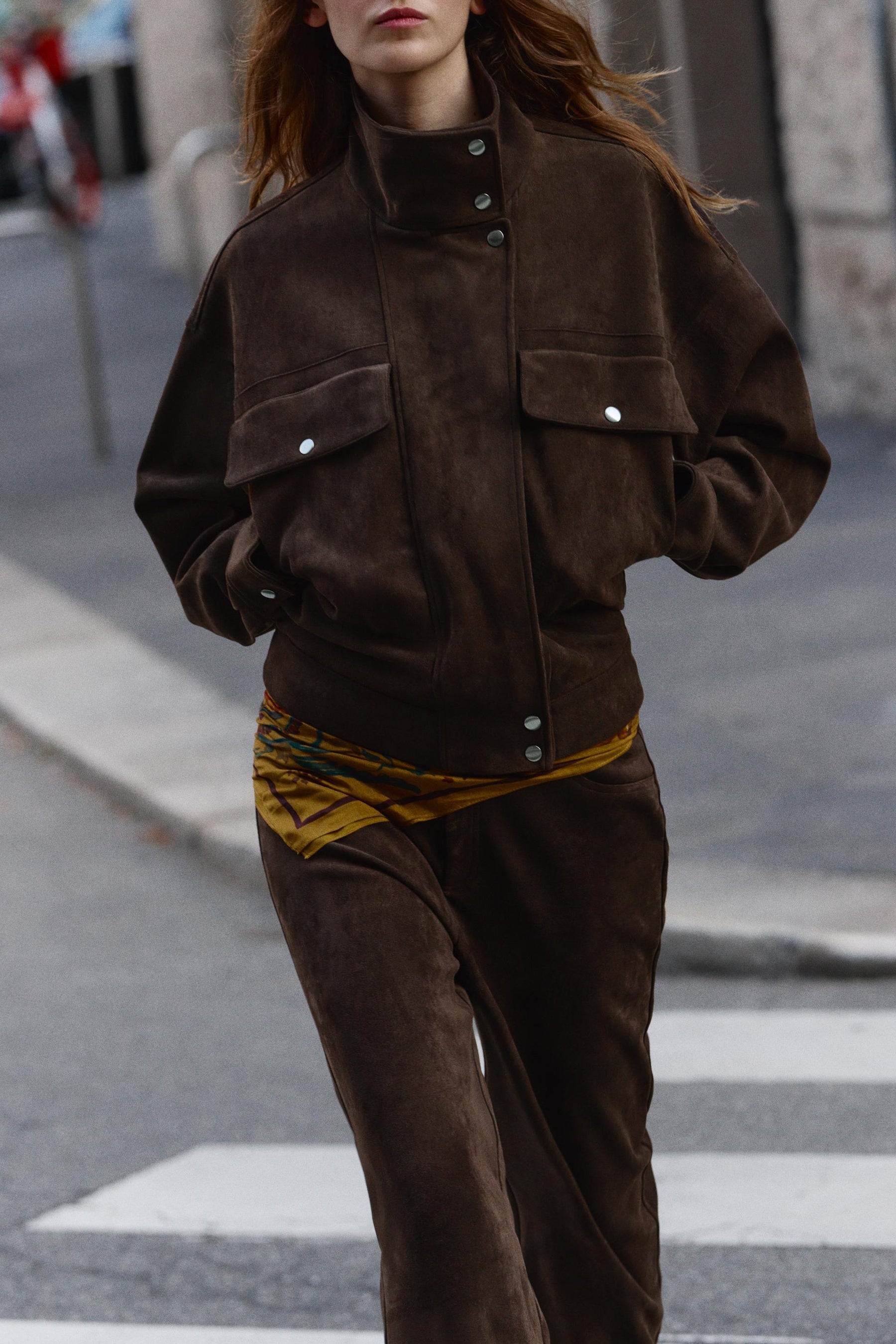 Oversized Faux Suede Jacket