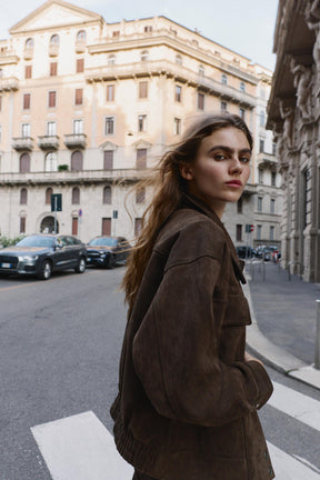 Oversized Faux Suede Jacket