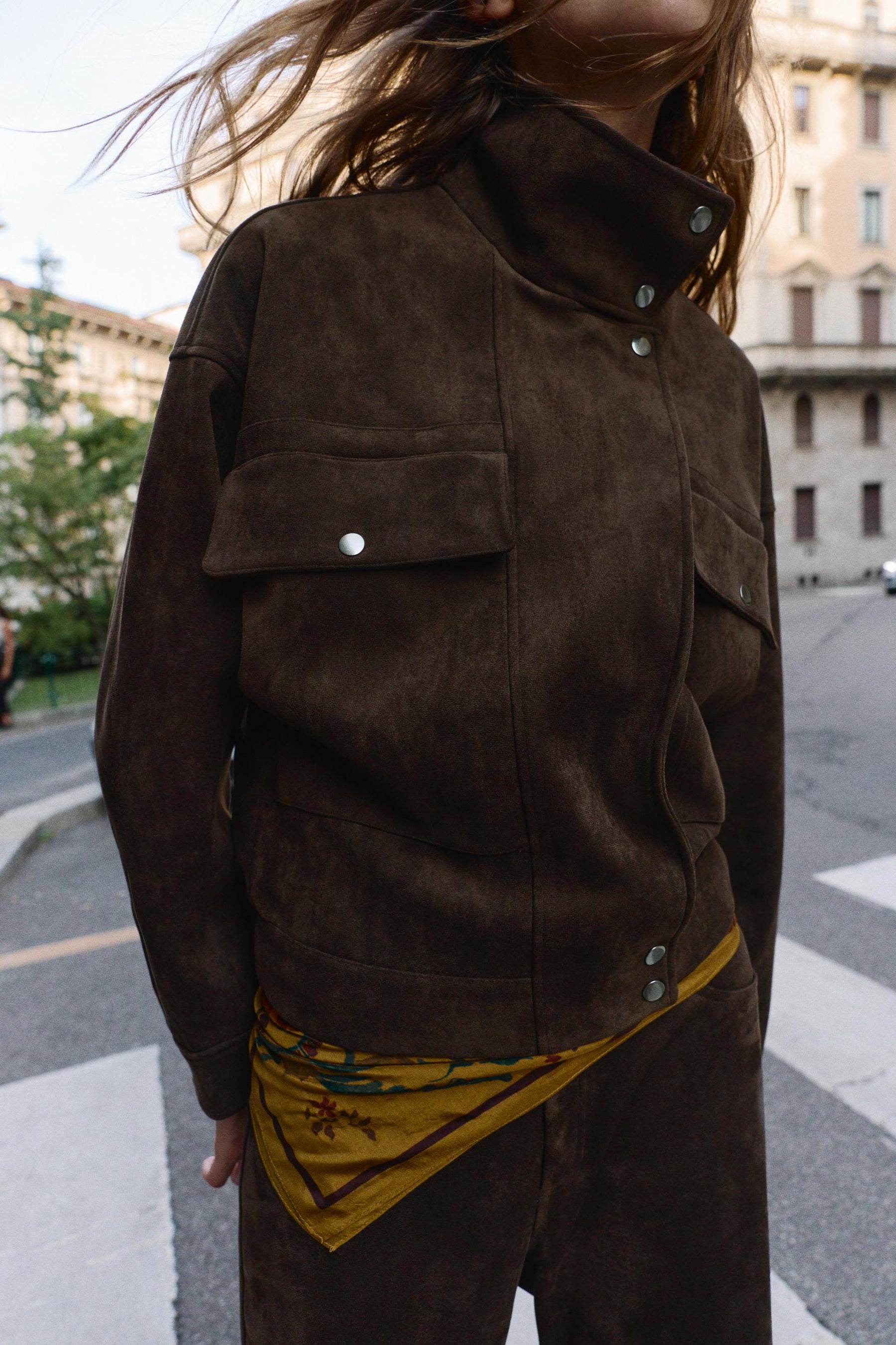 Oversized Faux Suede Jacket