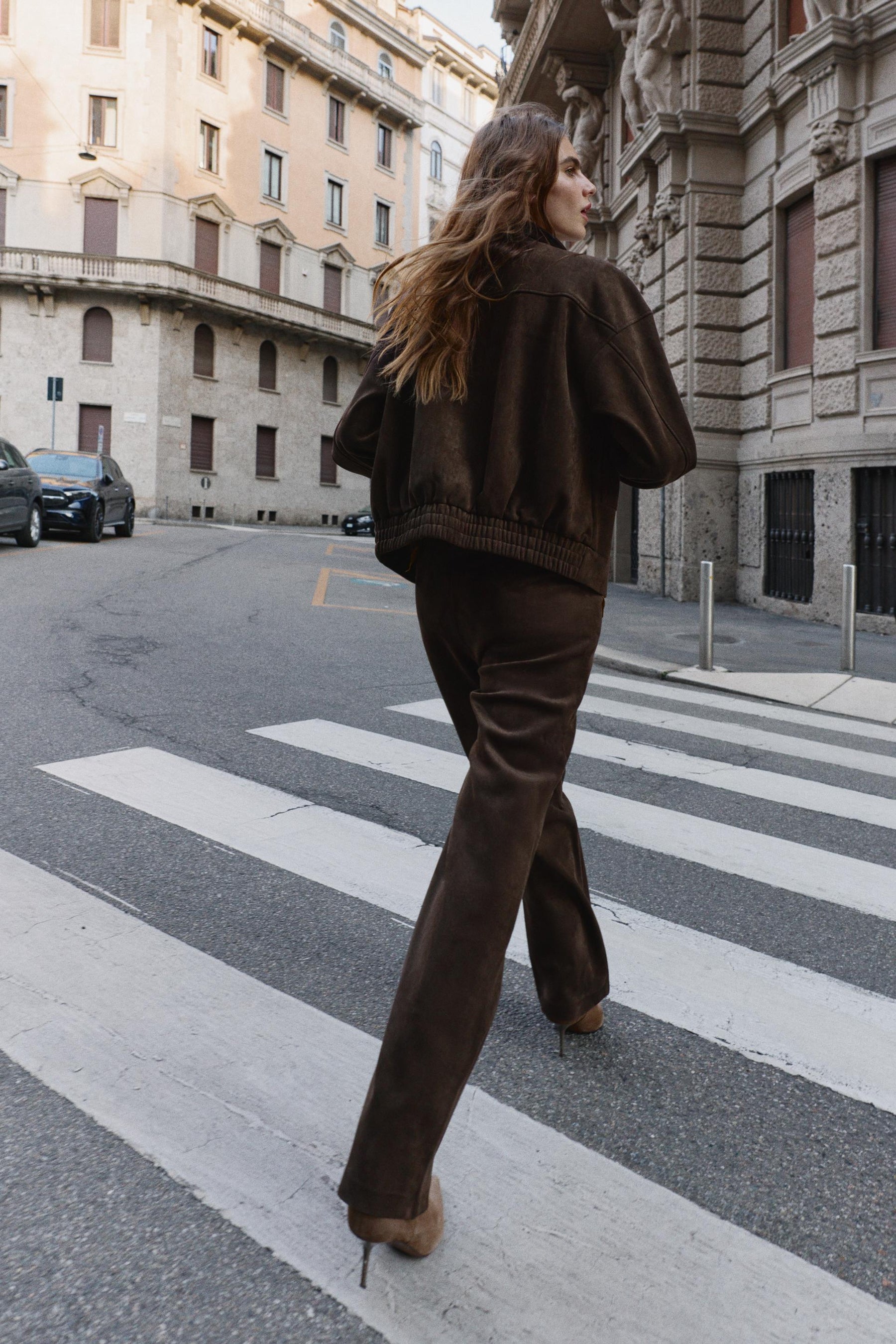 Oversized Faux Suede Jacket