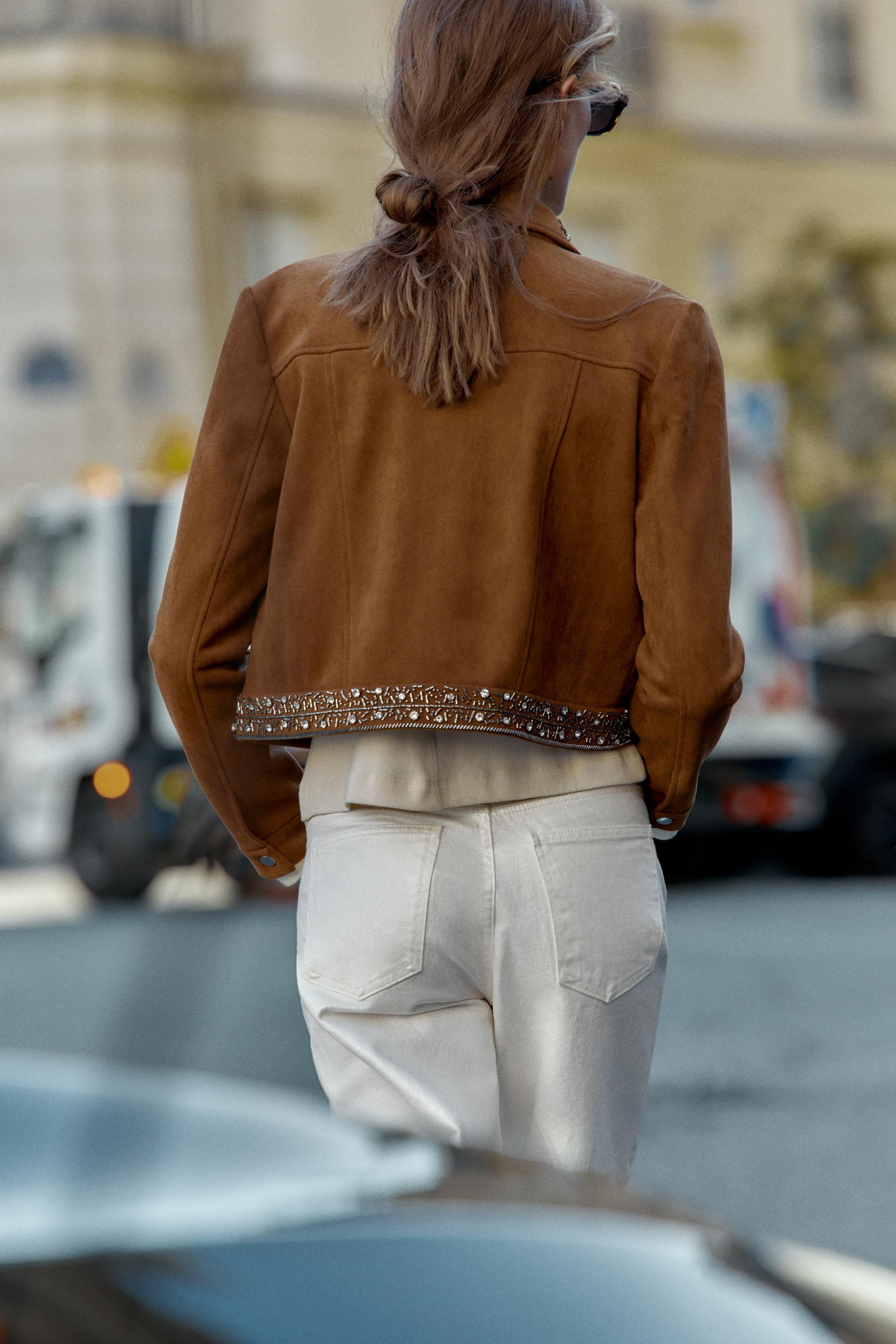 FAUX SUEDE STUDDED JACKET - Image 5