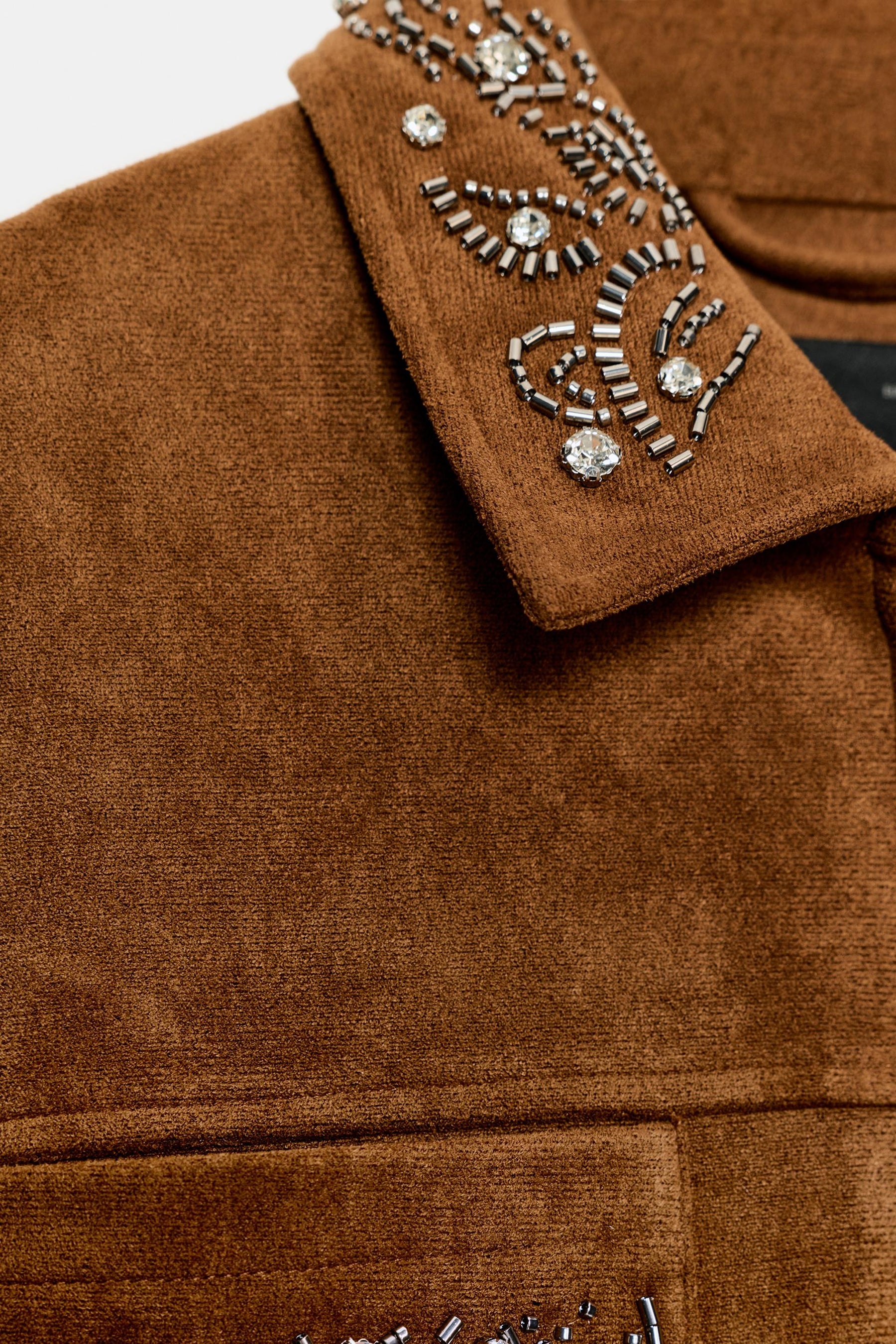 Studded Faux Suede Jacket