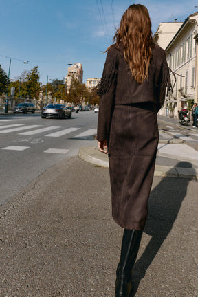 FRINGED SUEDE JACKET