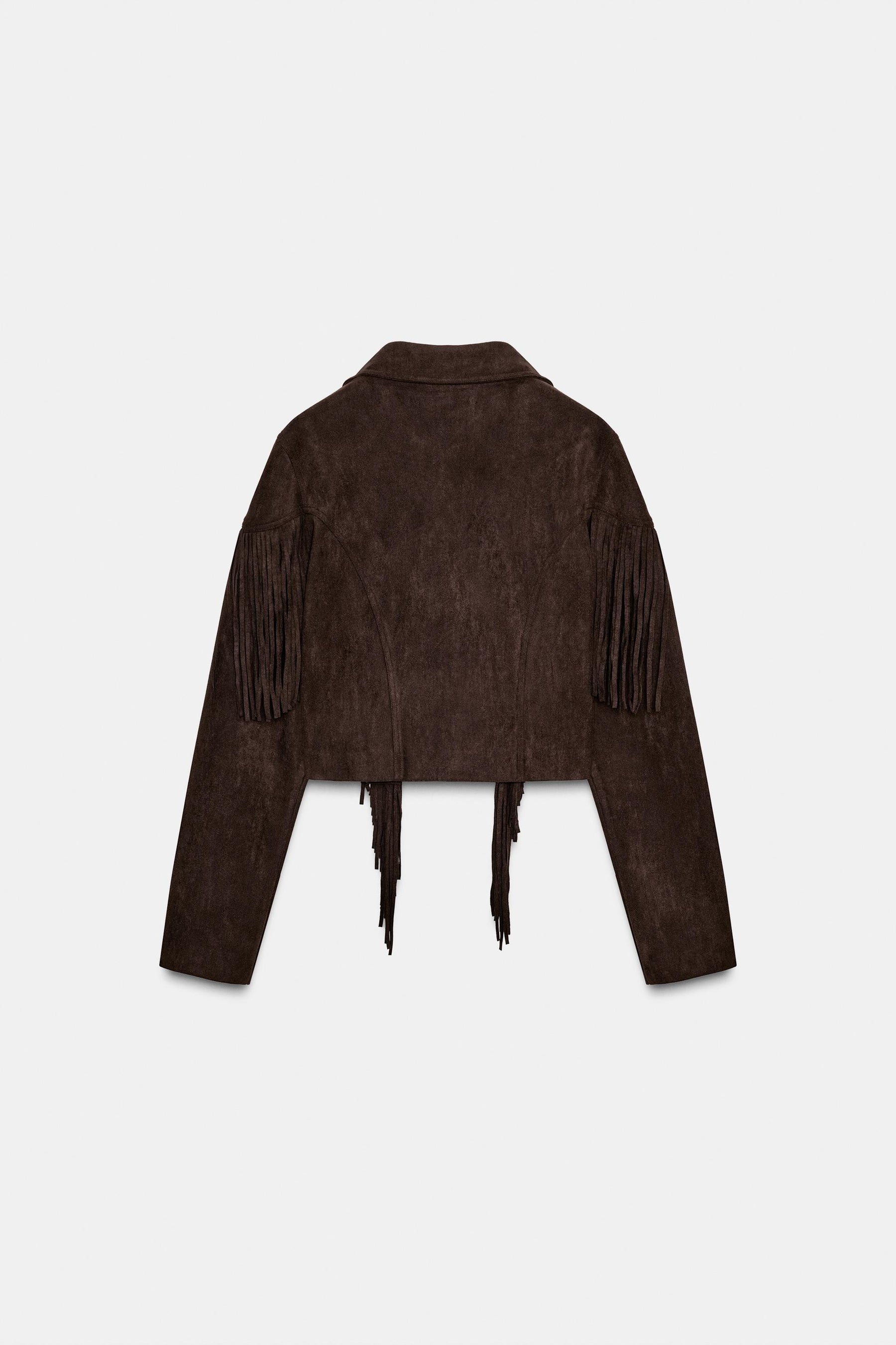 FRINGED SUEDE JACKET