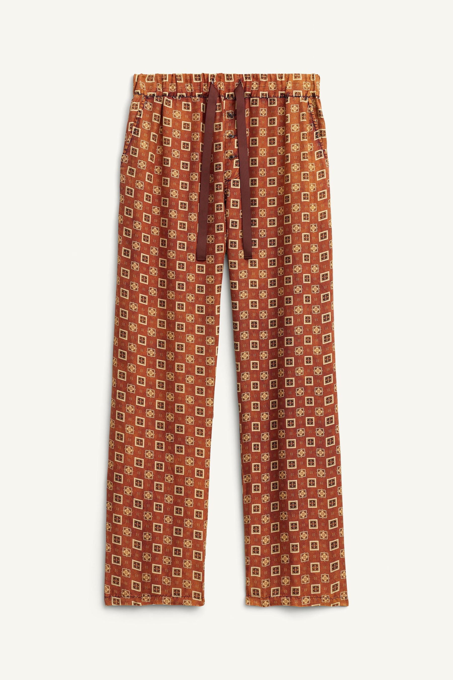 LIMITED EDITION 100% SILK PRINTED TROUSERS - Image 7