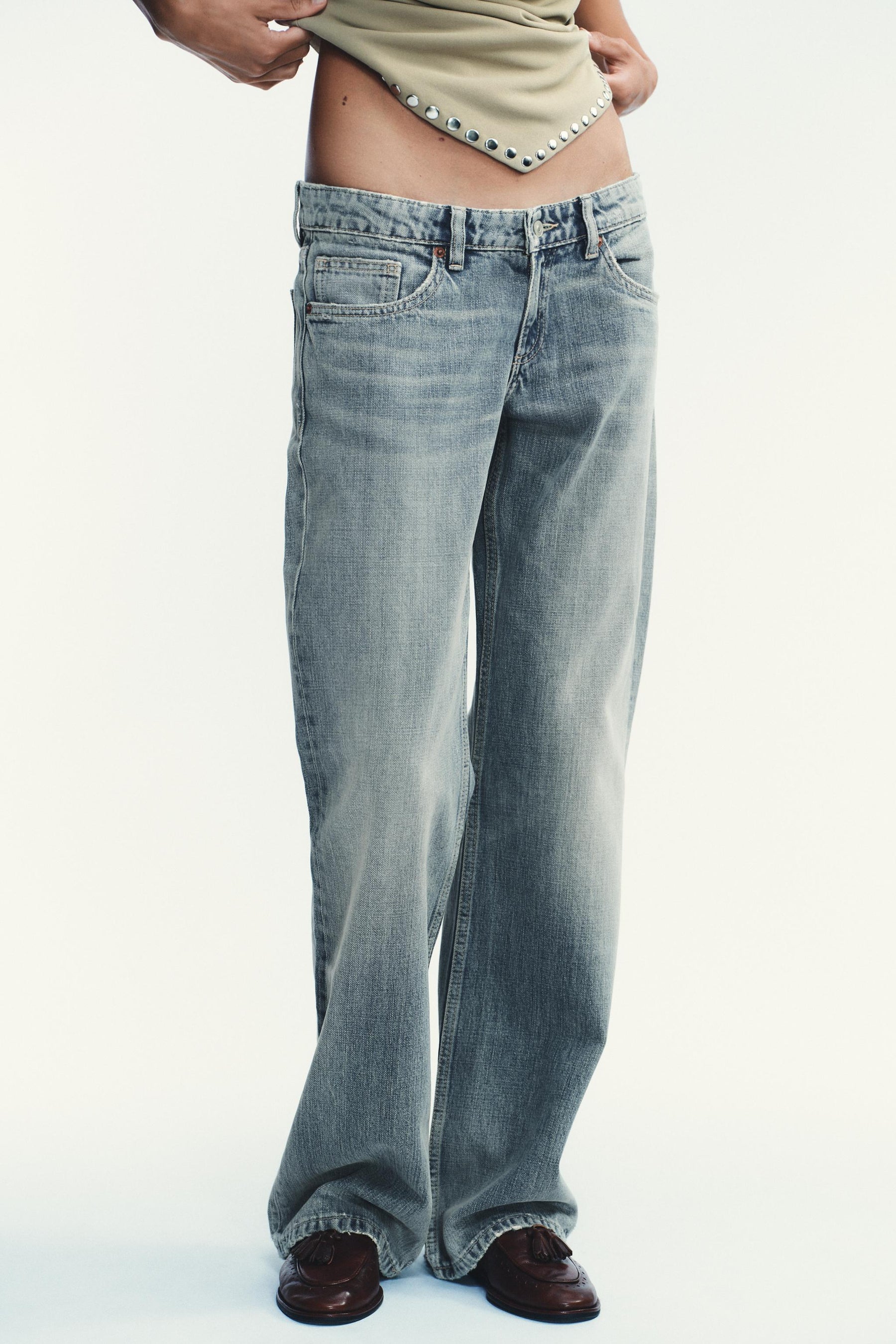 Déifgräifend breet Jeans 