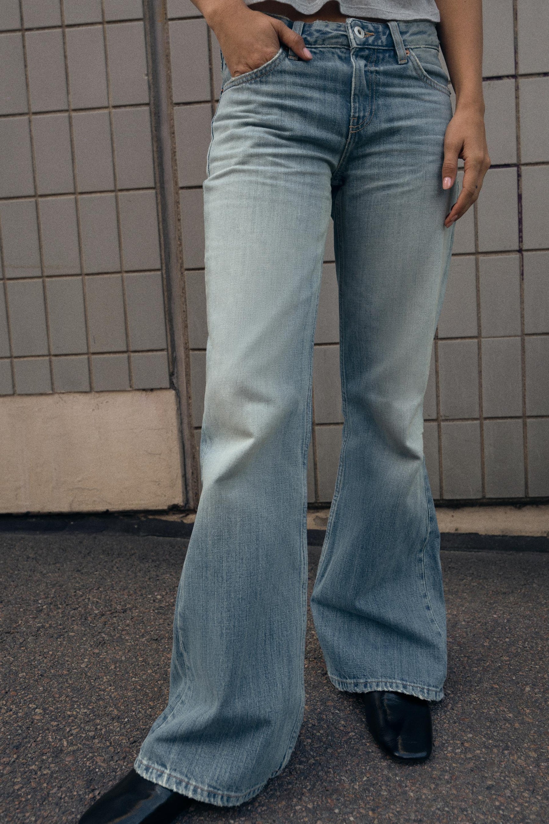 Flare Low-Rise Jeans