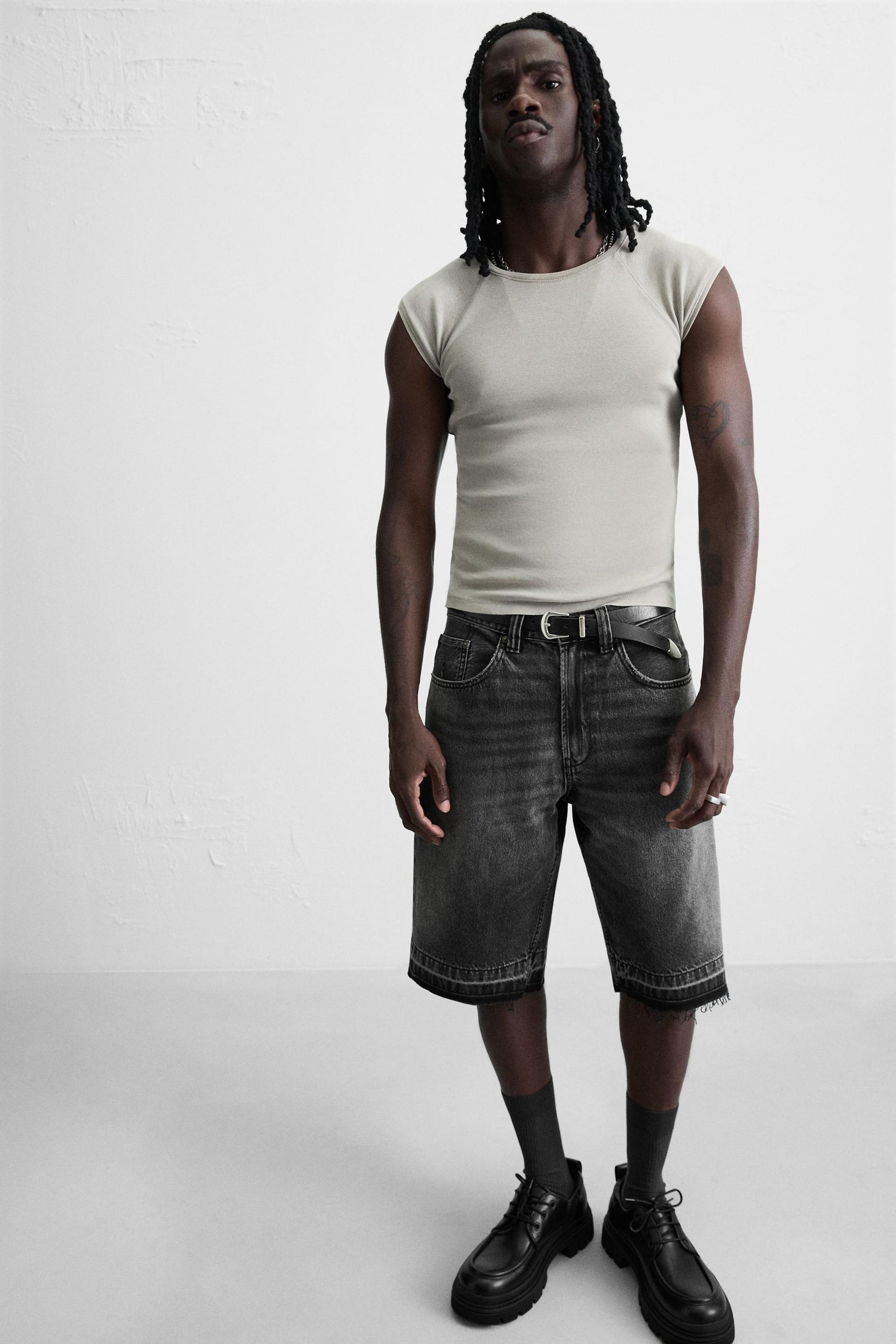 BAGGY FIT DENIM BERMUDA SHORTS - Image 5