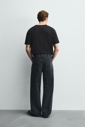 TEXTURED STRIPE JEANS - Image 3
