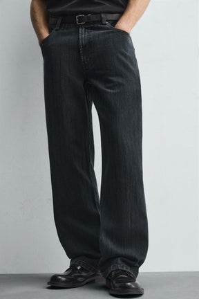 TEXTURED STRIPE JEANS - Image 5