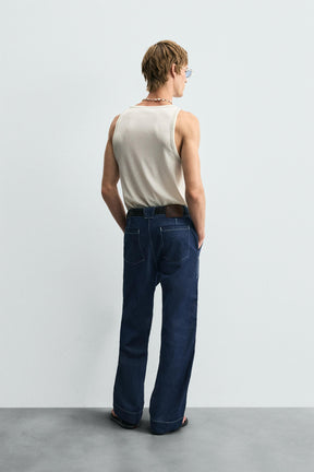 EMBROIDERED STRIPE JEANS - Image 3