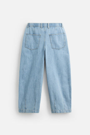 WIDE-LEG PLEATED DENIM CHINO TROUSERS - Image 8