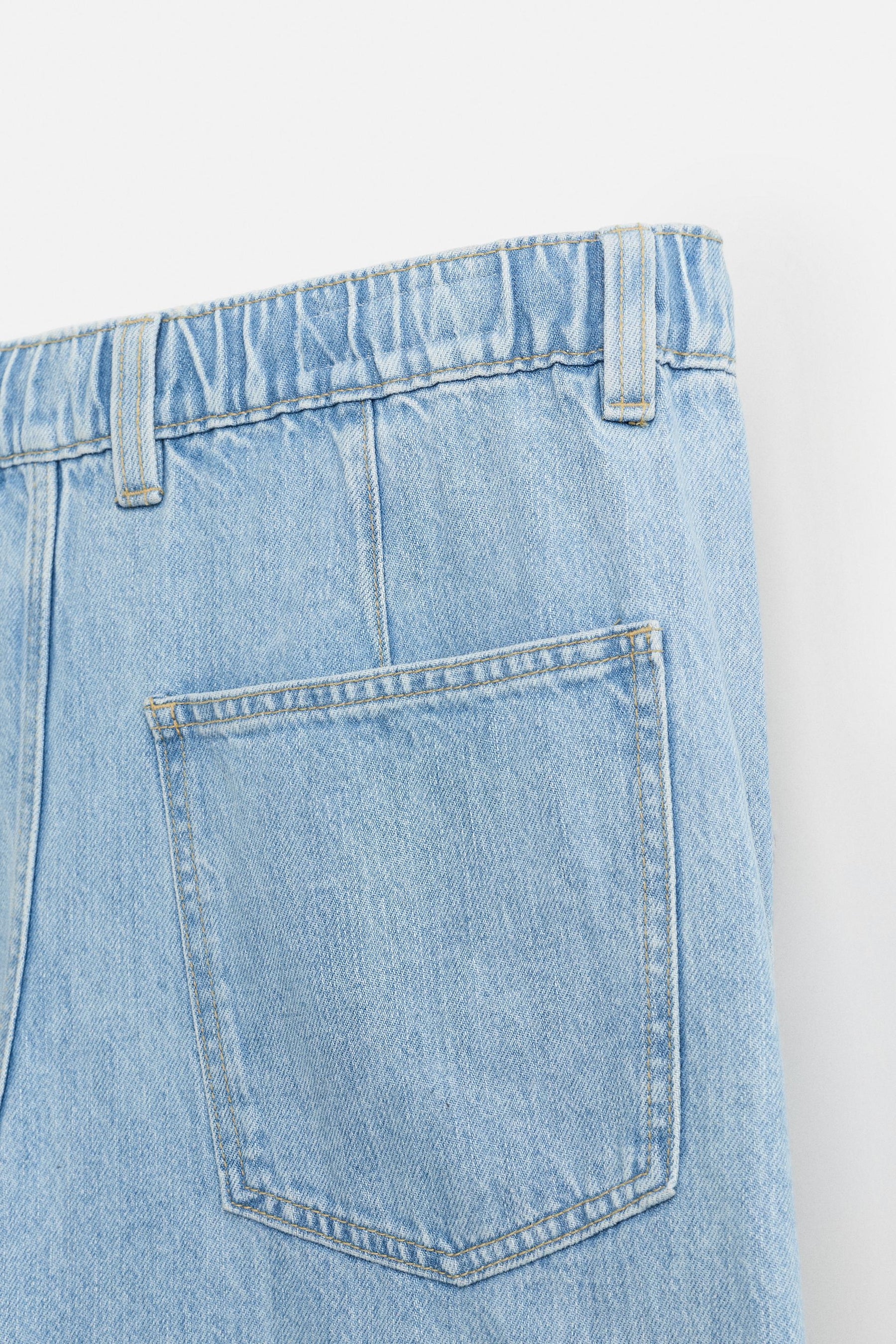 WIDE-LEG PLEATED DENIM CHINO TROUSERS - Image 9