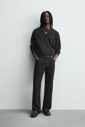 FLARE FIT JEANS WITH STUDS - Image 1