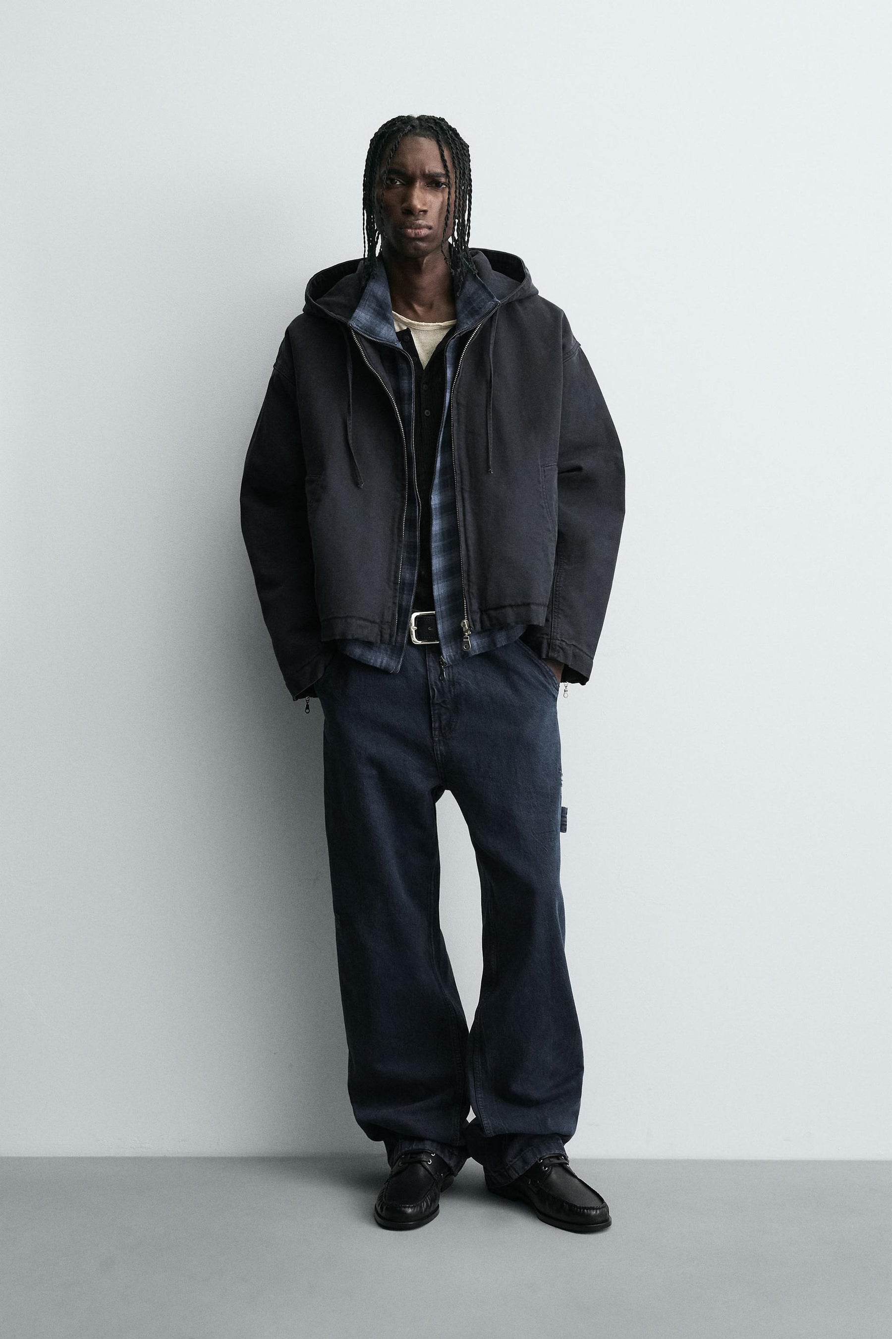 BOXY FIT TEXTURED JACKET - Image 1