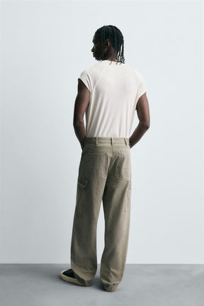 WASHED EFFECT CARPENTER TROUSERS - Image 3