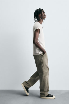 WASHED EFFECT CARPENTER TROUSERS - Image 6