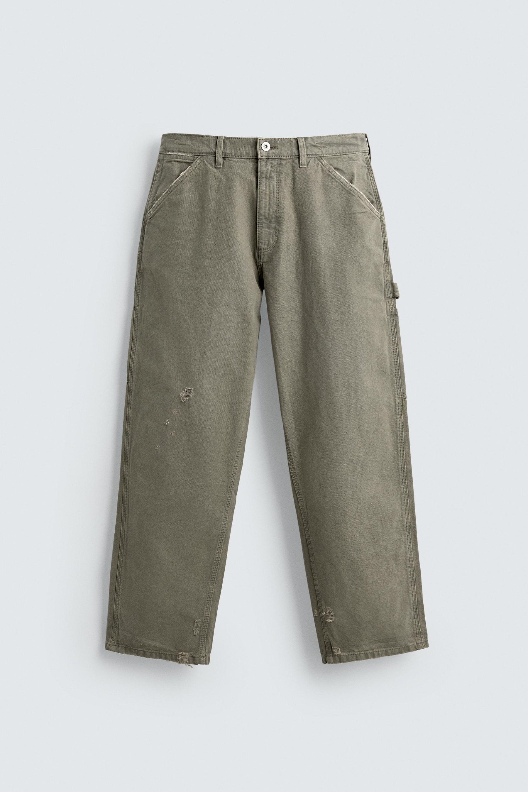 WASHED EFFECT CARPENTER TROUSERS - Image 7