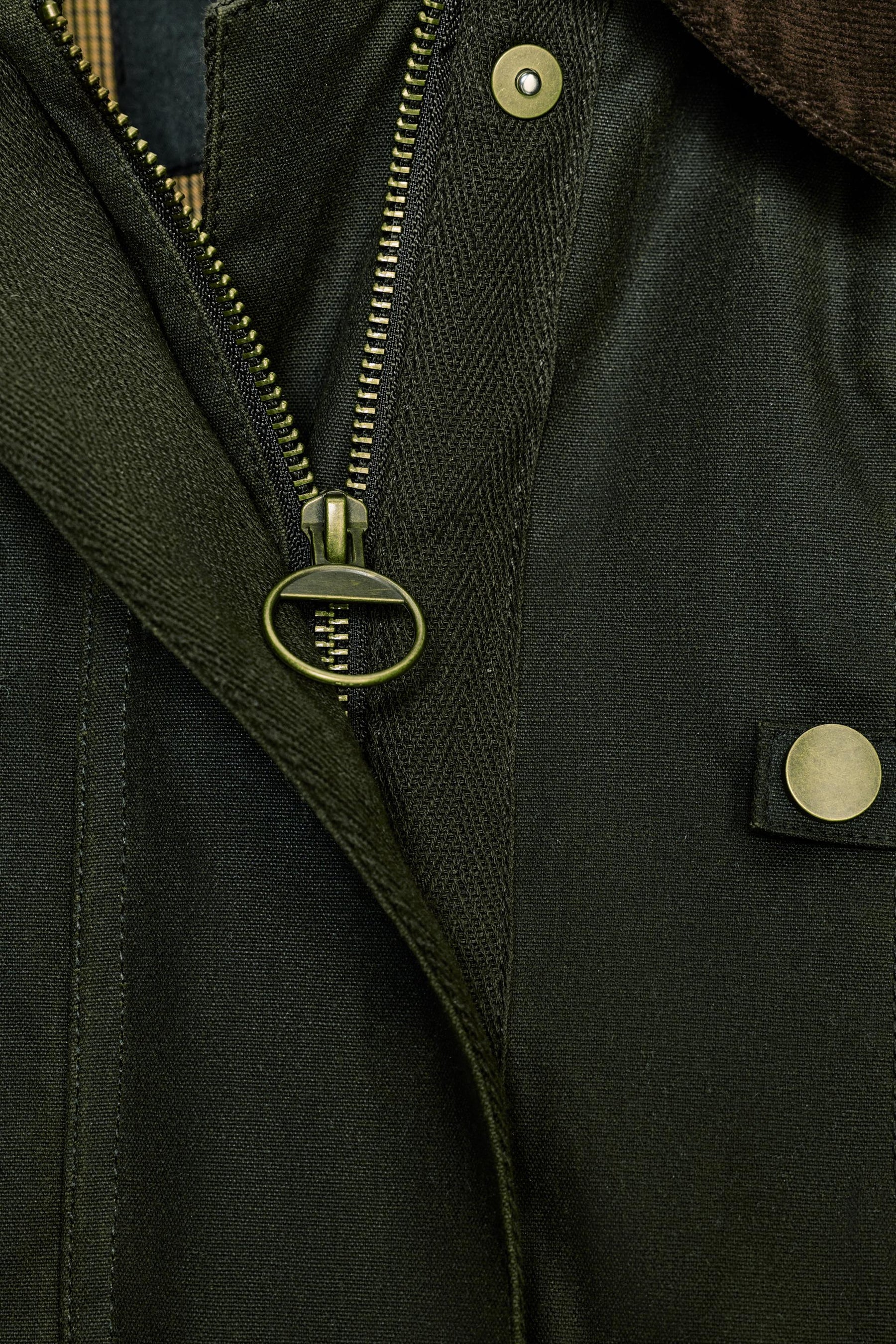 WAXED CONTRAST COLLAR JACKET