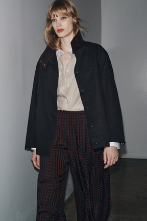 ZW COLLECTION CONTRAST COLLAR JACKET - Image 4