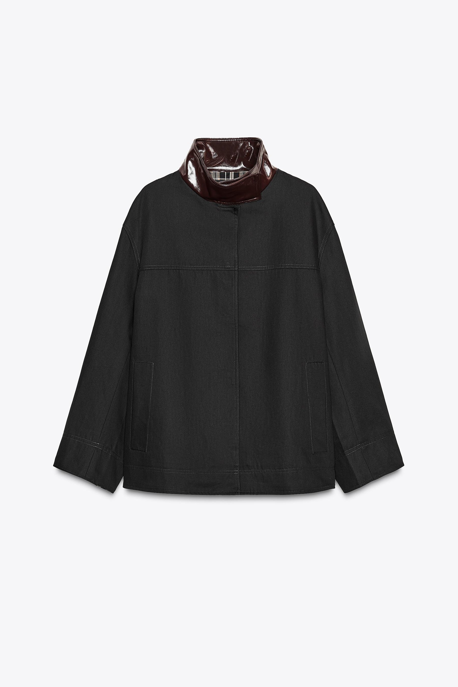 CONTRAST COLLAR JACKET