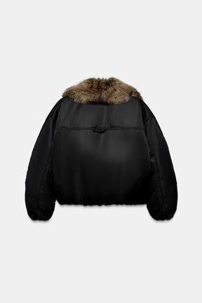 Faux Fur Bomber Jacket