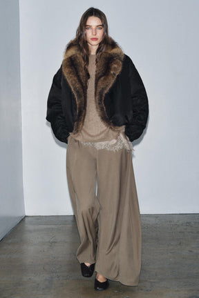 Faux Fur Bomber Jacket