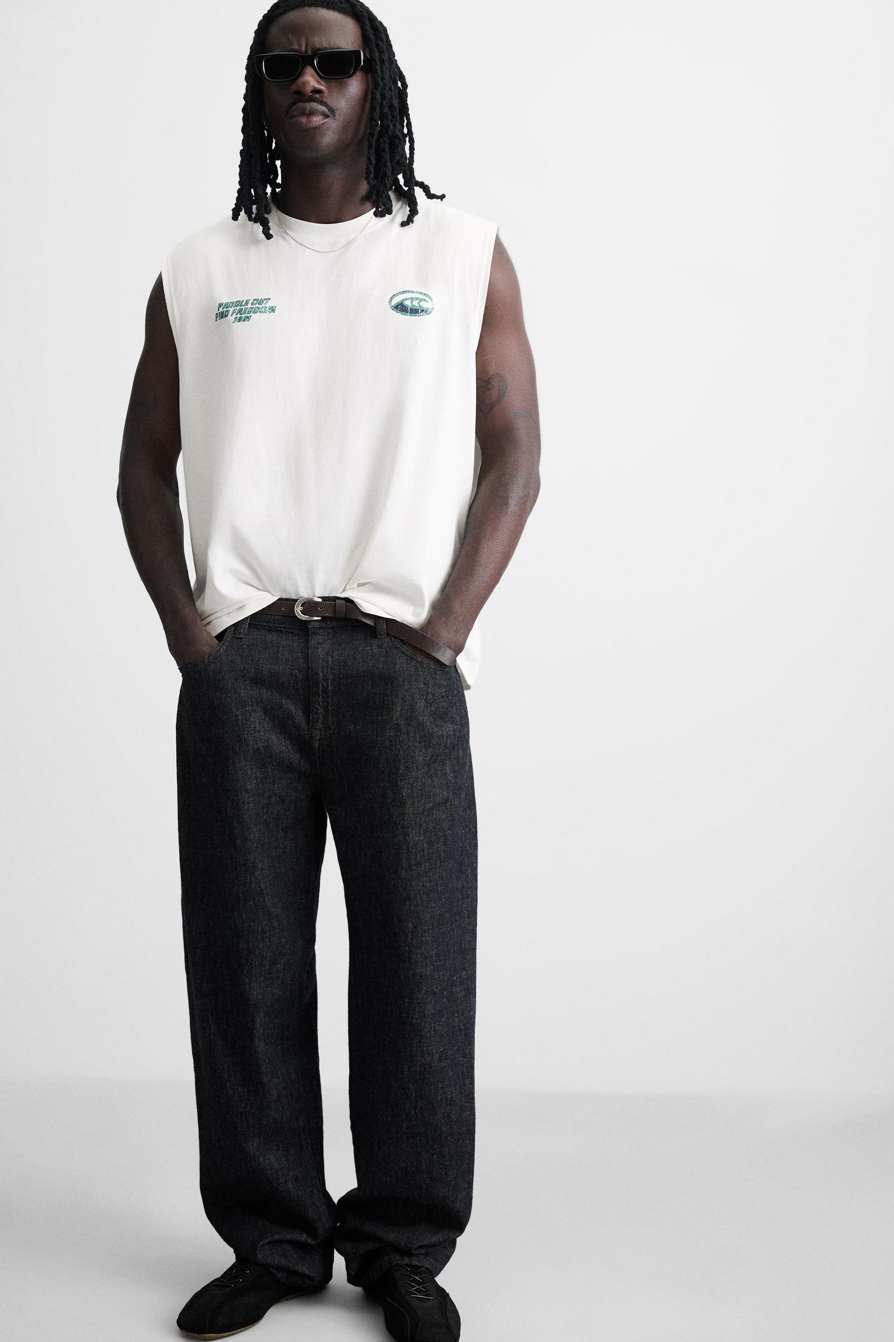 WASHED PRINTED TANK TOP - Image 5