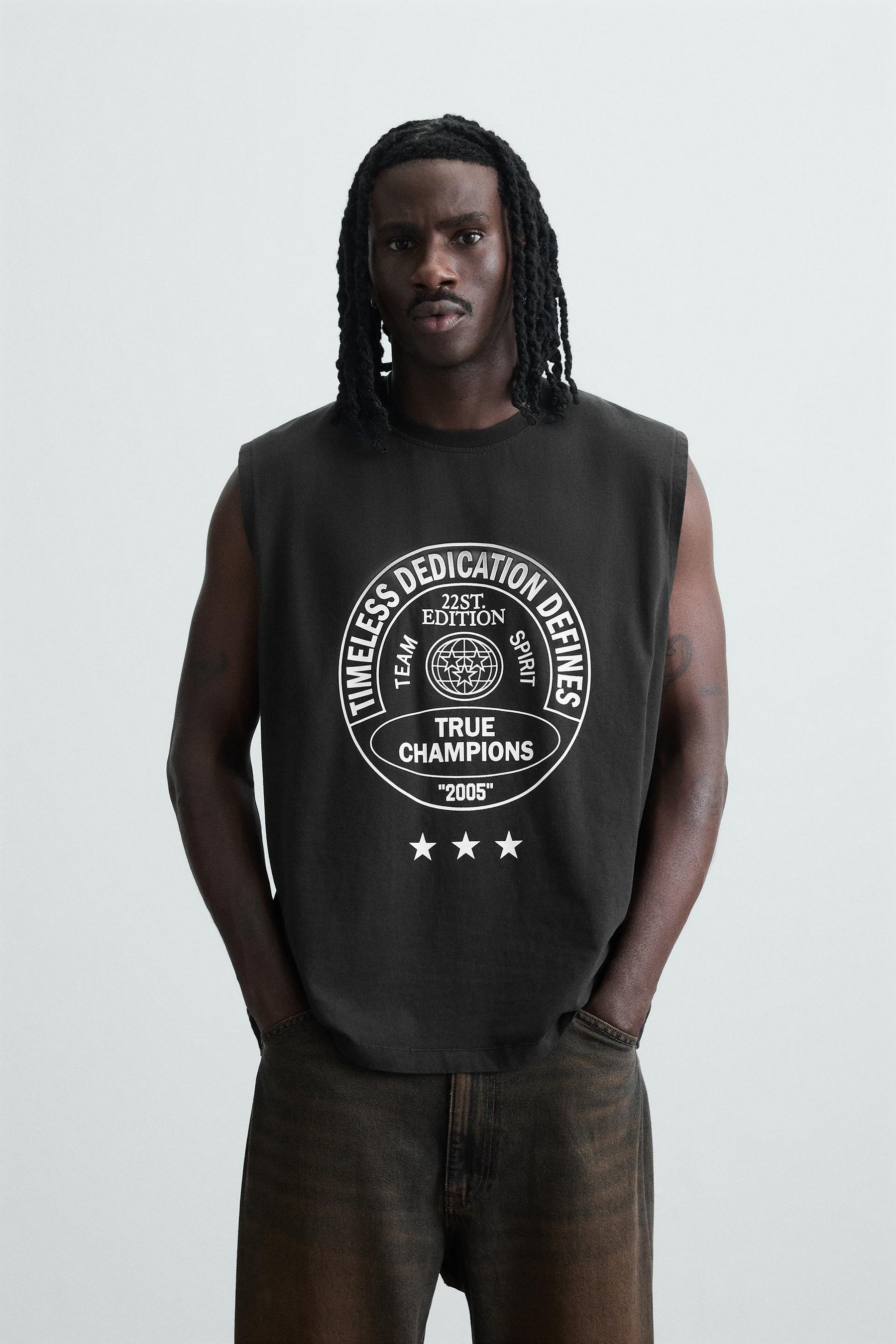 WASHED PRINTED TANK TOP - Image 2