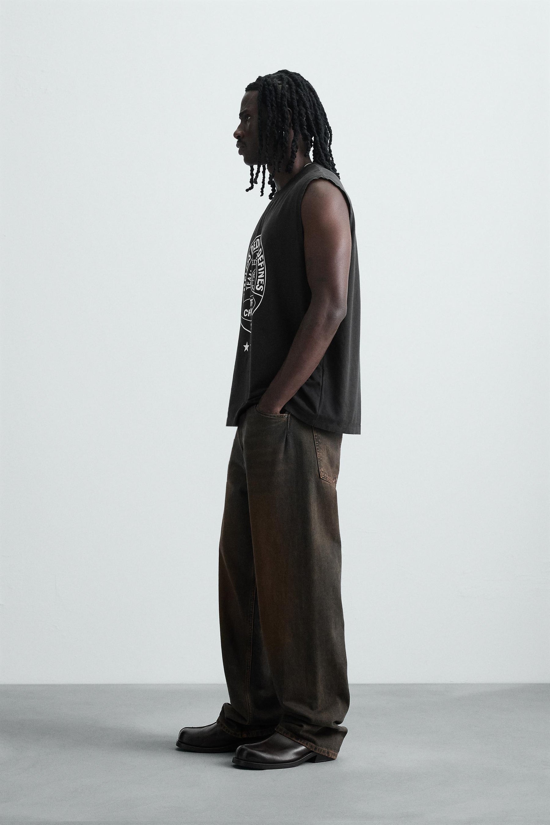 WASHED PRINTED TANK TOP - Image 4